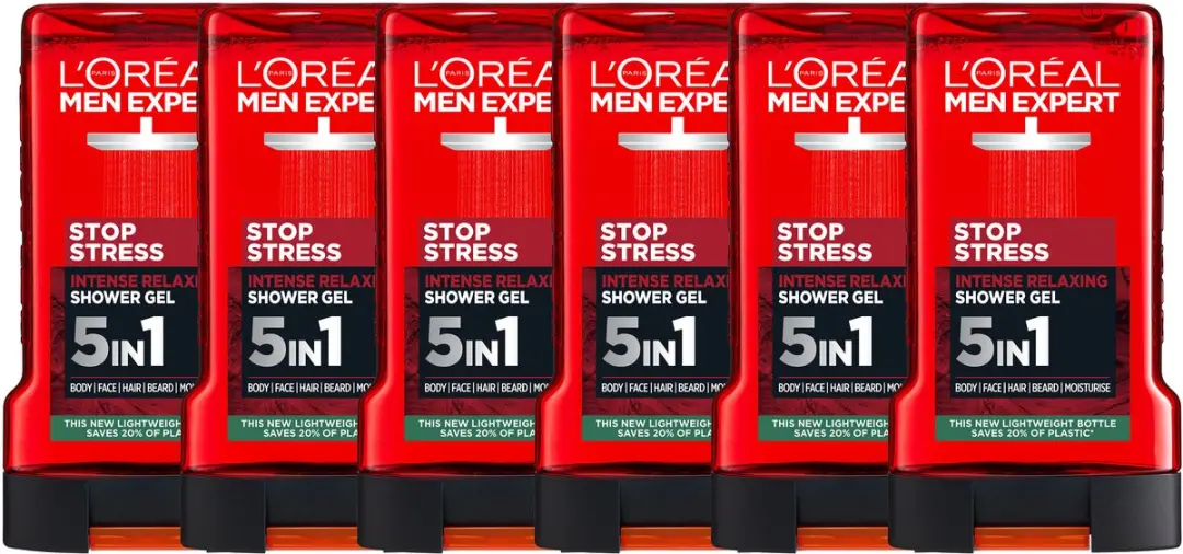 L'Oréal Paris Men Expert Stop Stress Douchegel - 1500ml (6x250ml)