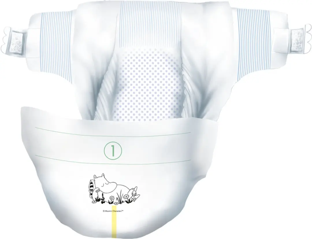 Moomin Baby Eco Wegwerpluiers Maat 1 - 150 Stuks