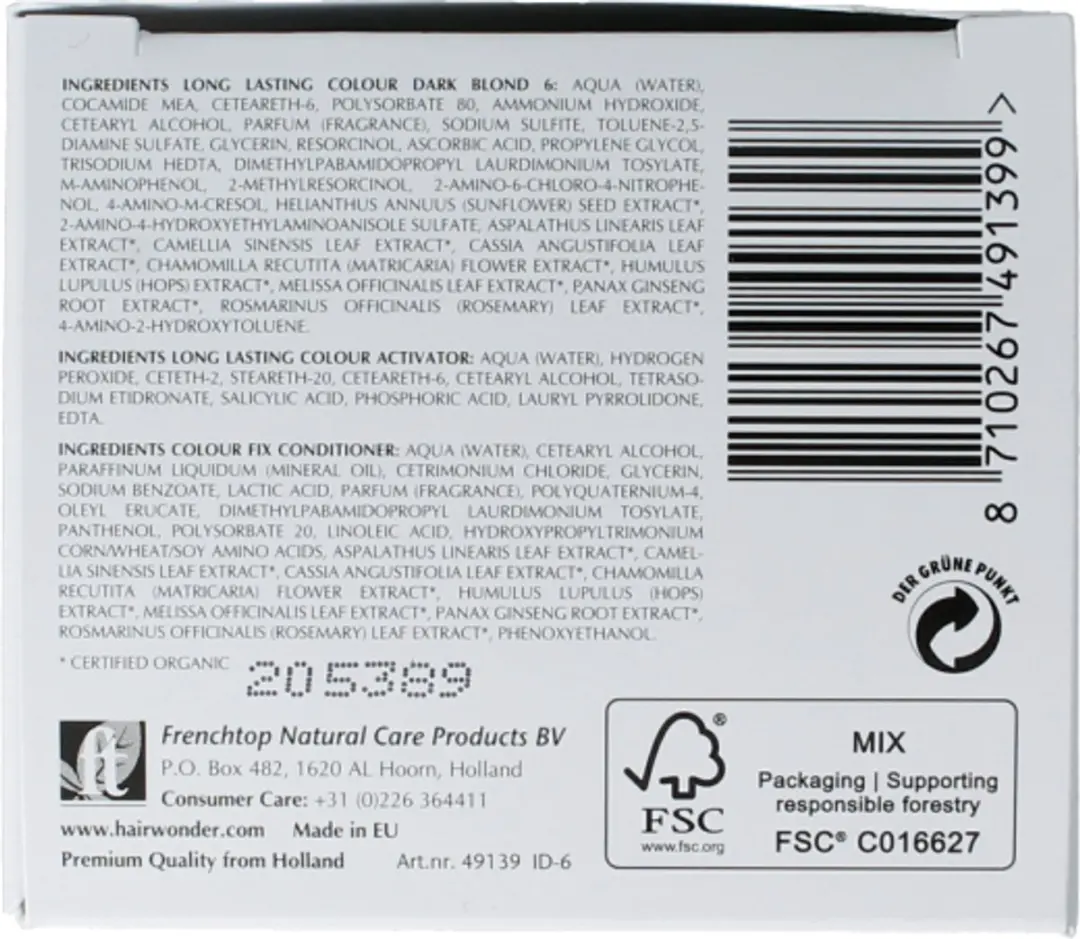 Hairwonder Colour & Care 6 Donker Blond Haarverf - 3 Stuks