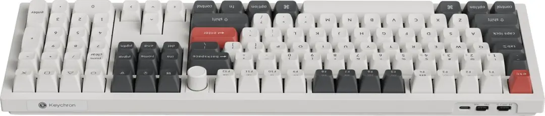 Keychron Q6 Ultra Q6U-P3 Mechanisch Toetsenbord - Bruine Switch - Wit
