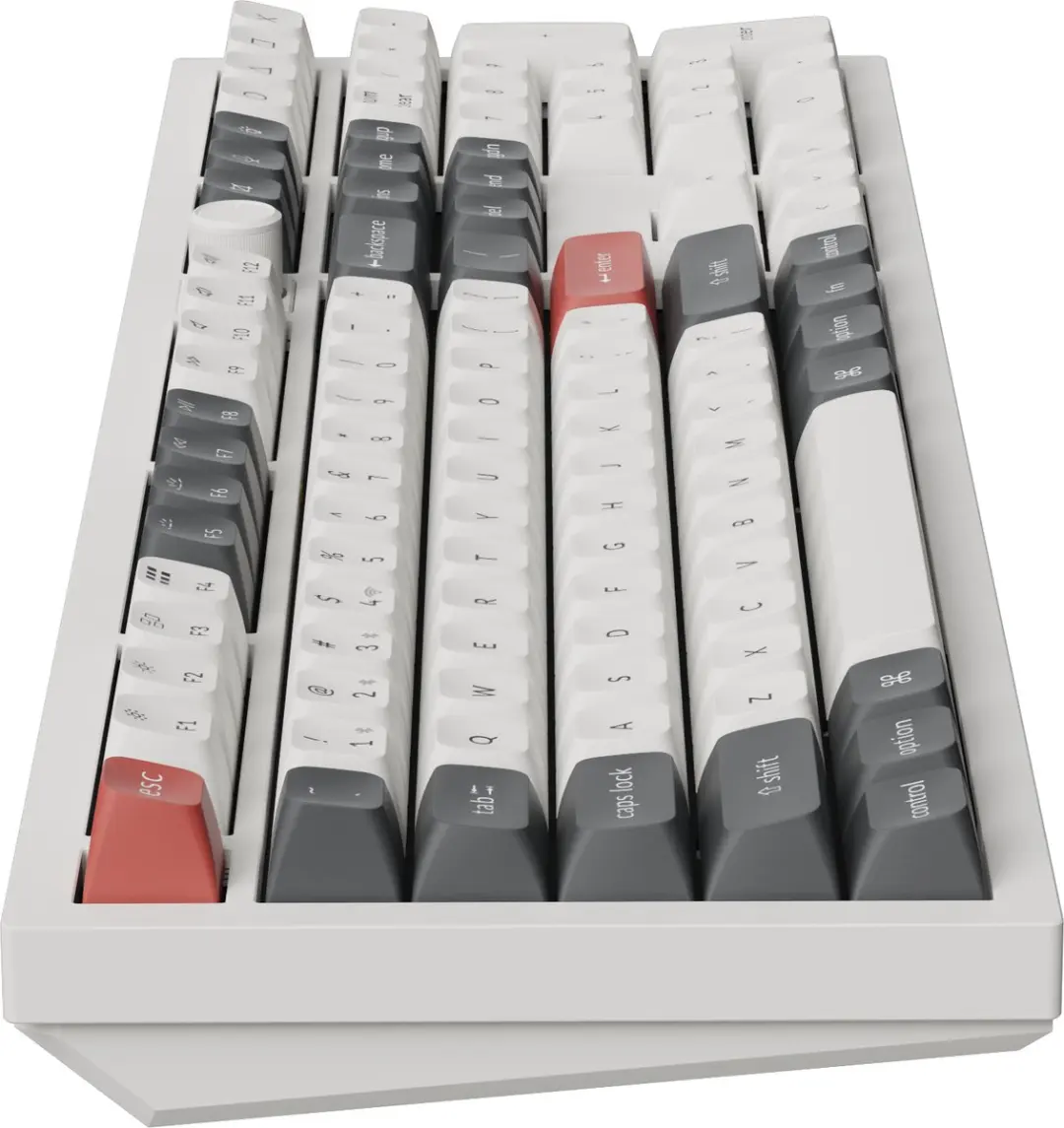 Keychron Q6 Ultra Q6U-P3 Mechanisch Toetsenbord - Bruine Switch - Wit