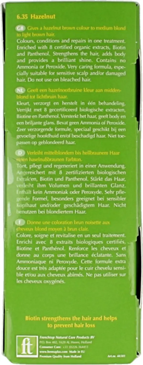 Hennaplus Kleurcrème Hazelnoot 6.35 - 60ml
