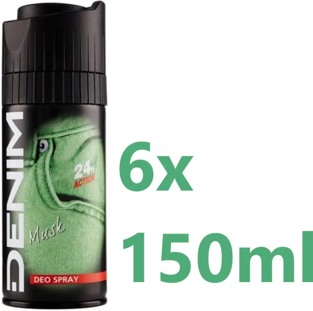 Denim Musk Deodorant Spray 6x150ml