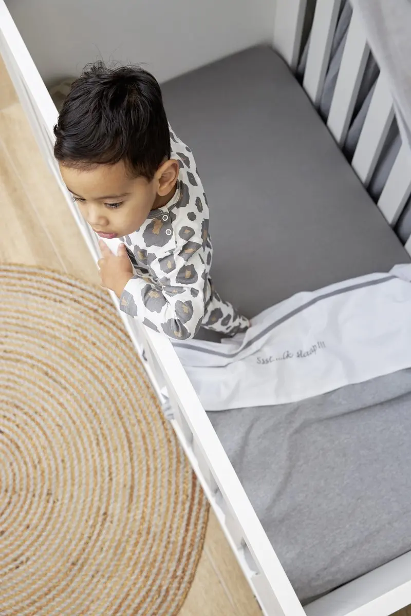 Meyco Baby Uni Hoeslaken Ledikant - 60x120cm - Grijs