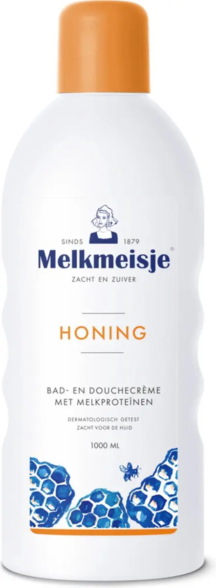 Melkmeisje Bad en Douche Crème Honing 4x1000ml