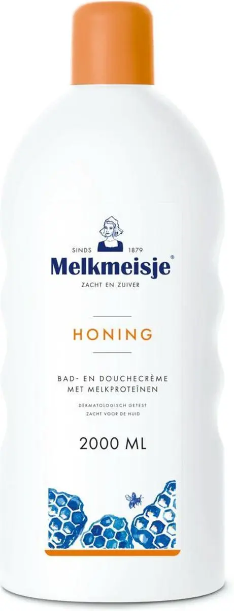 Melkmeisje Bad en Douche Crème Honing 4x1000ml