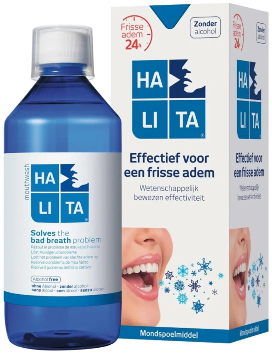 Halita Mondwater Frisse Adem 500ml - 3 Stuks