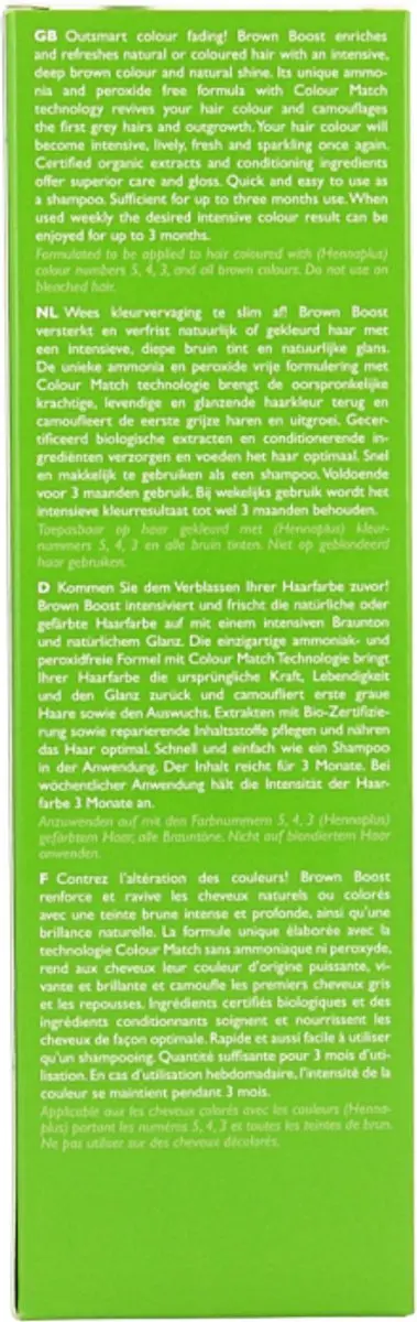 Hennaplus Colour Boost Bruin 200ml