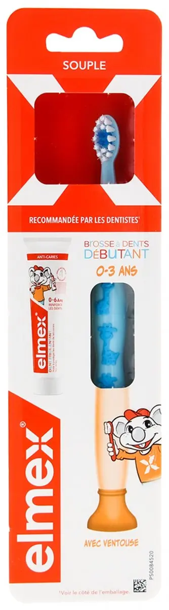 Elmex Beginner Tandenborstel 0-3 jaar + Tandpasta 12ml
