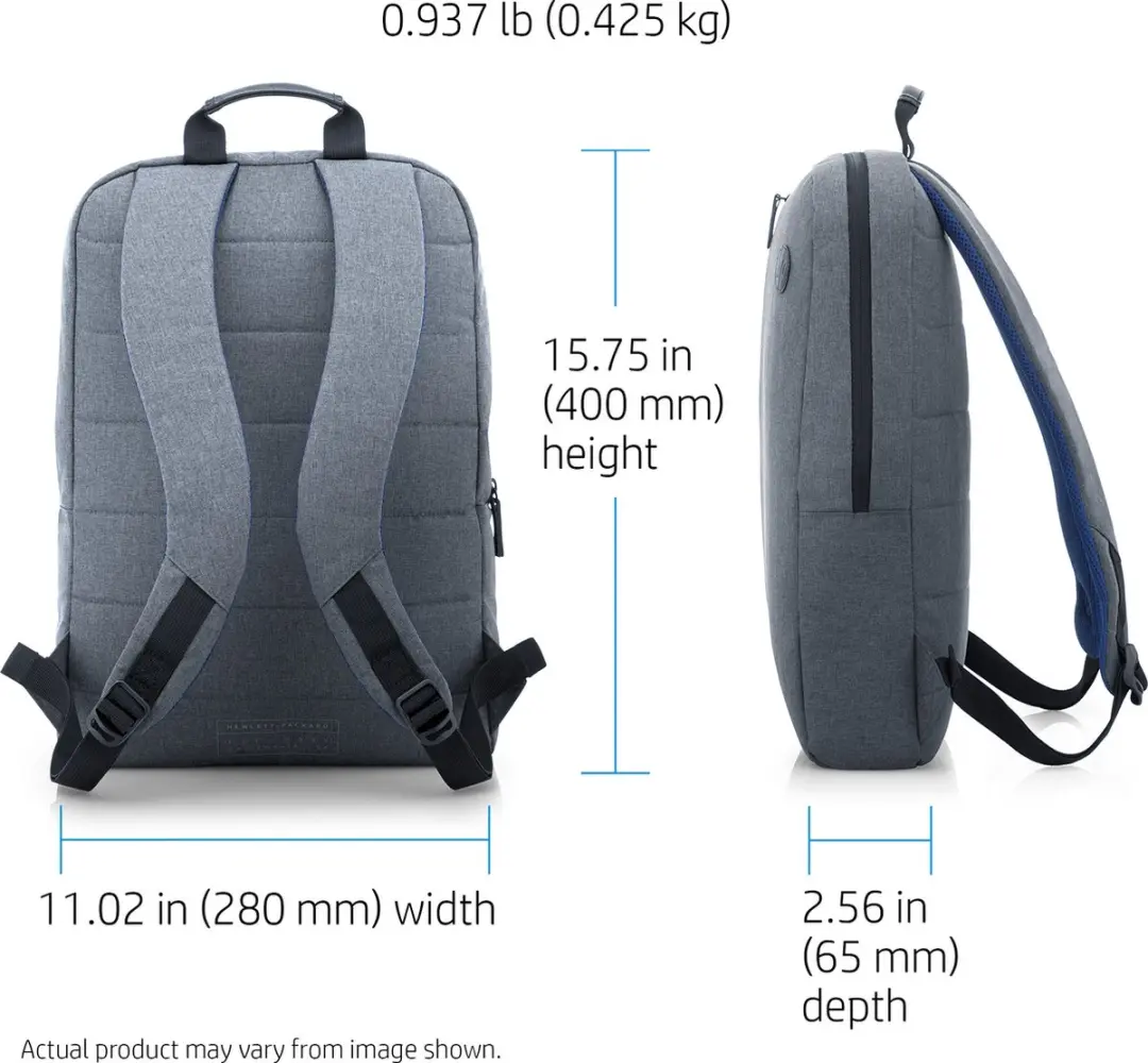 HP 15.6 Value Backpack K0B39AA#ABB - Laptoptas 39,6cm - Blauw/Grijs