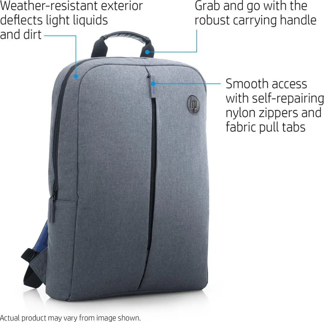 HP 15.6 Value Backpack K0B39AA#ABB - Laptoptas 39,6cm - Blauw/Grijs