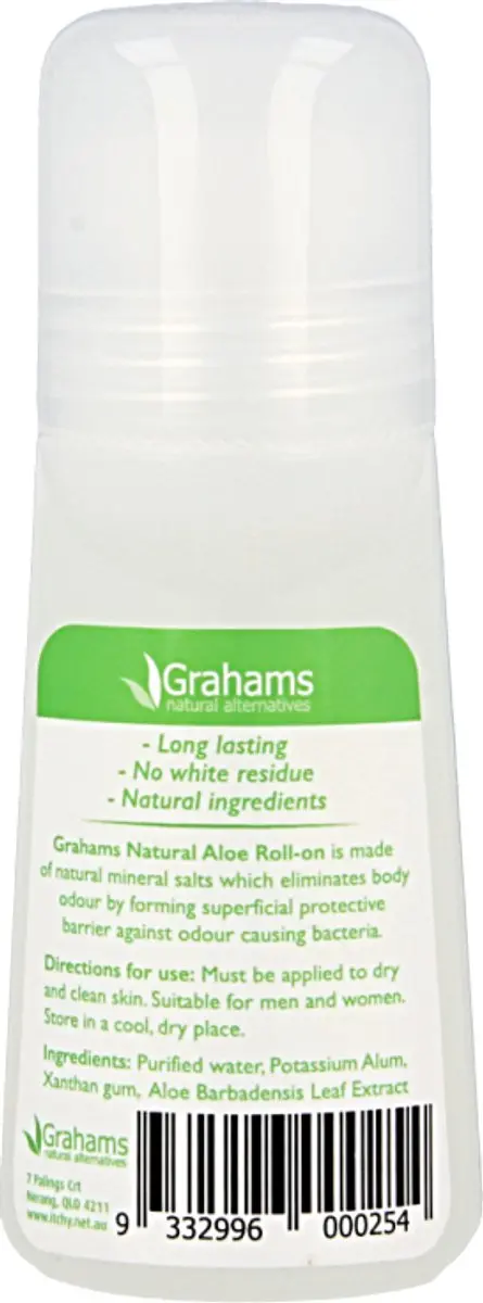 Grahams Aloë Mineral Deodorant Roll-on 65ml