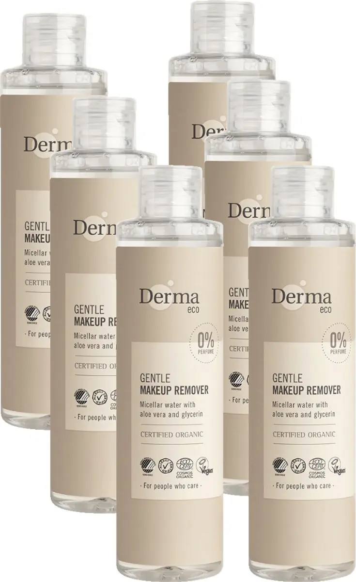 Derma Eco Make-up Remover Micellair Water 200ml - 6 Stuks
