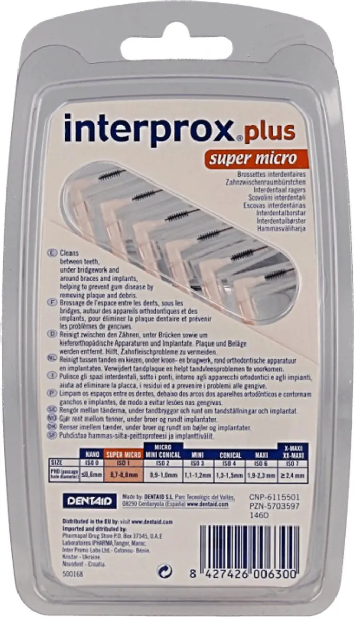 Interprox Plus Super Micro PHD 0,9mm - 6 Ragers - Oranje