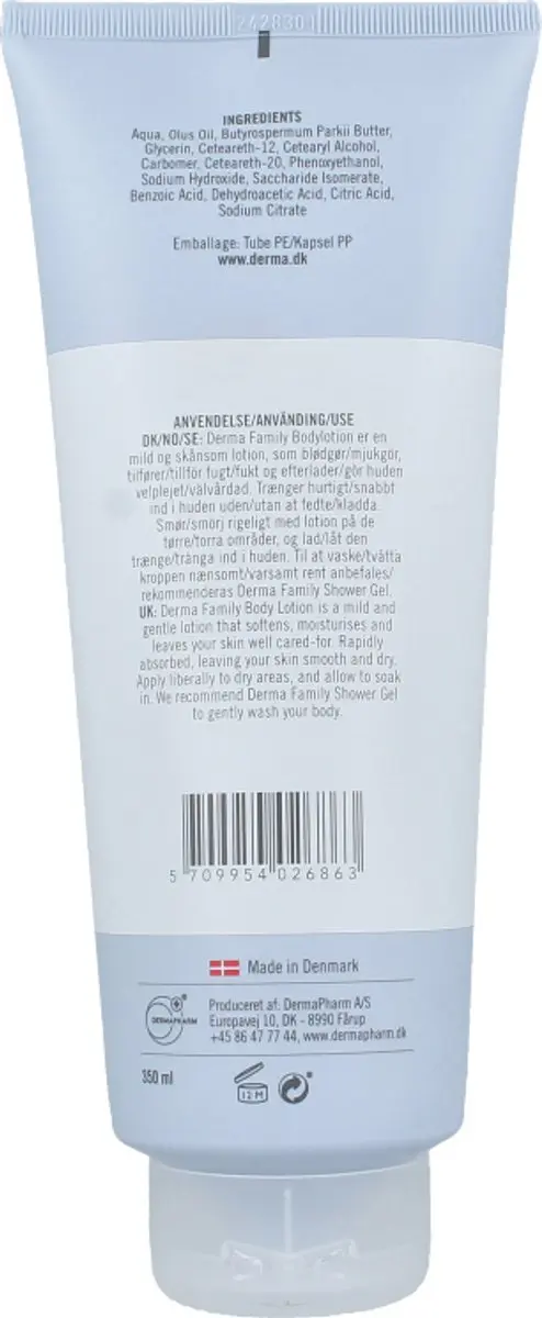 Derma Family Bodylotion 350ml - Parfumvrij