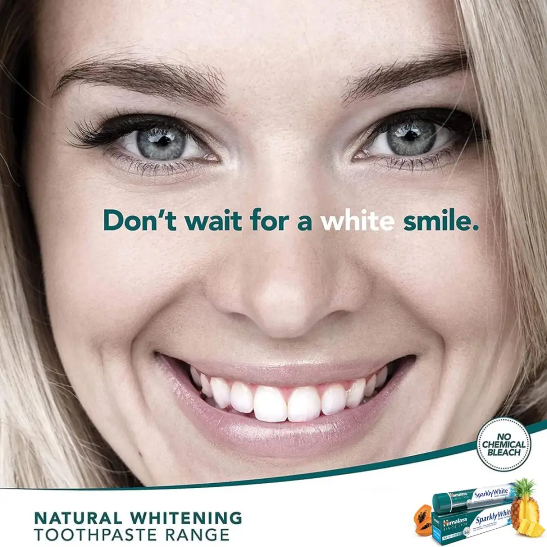 Himalaya Herbals Sparkling White Kruidentandpasta 75ml - Zonder Fluoride/Parabenen