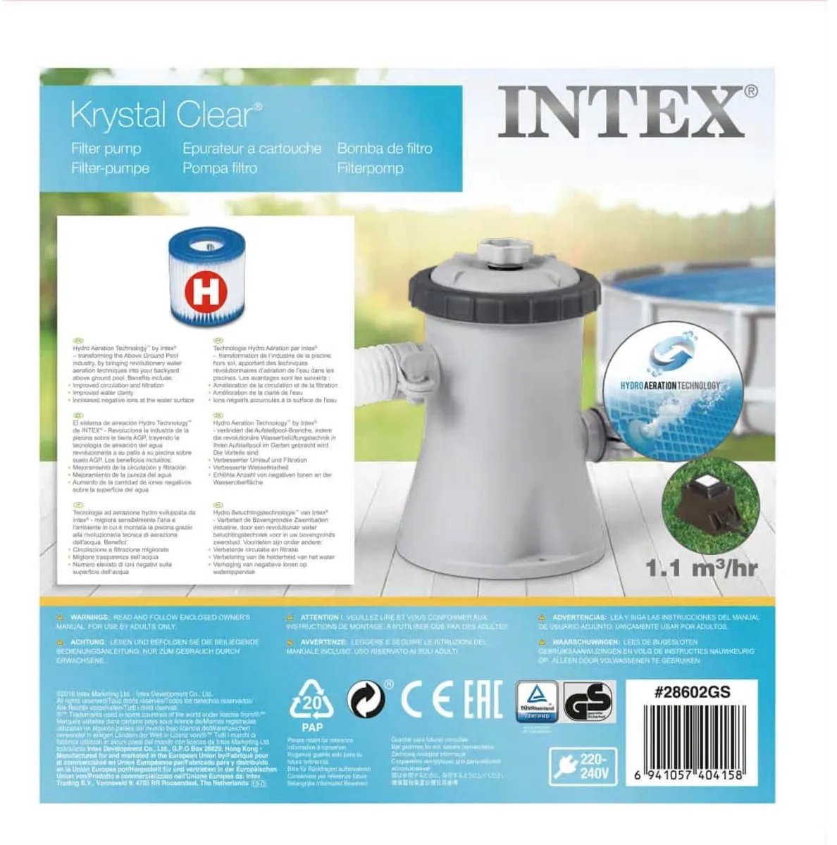 Intex Cartridge 28602GS Filterpomp - 1250 L/u
