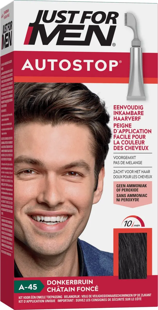 Just For Men Autostop Haarkleuring Donkerbruin 35g