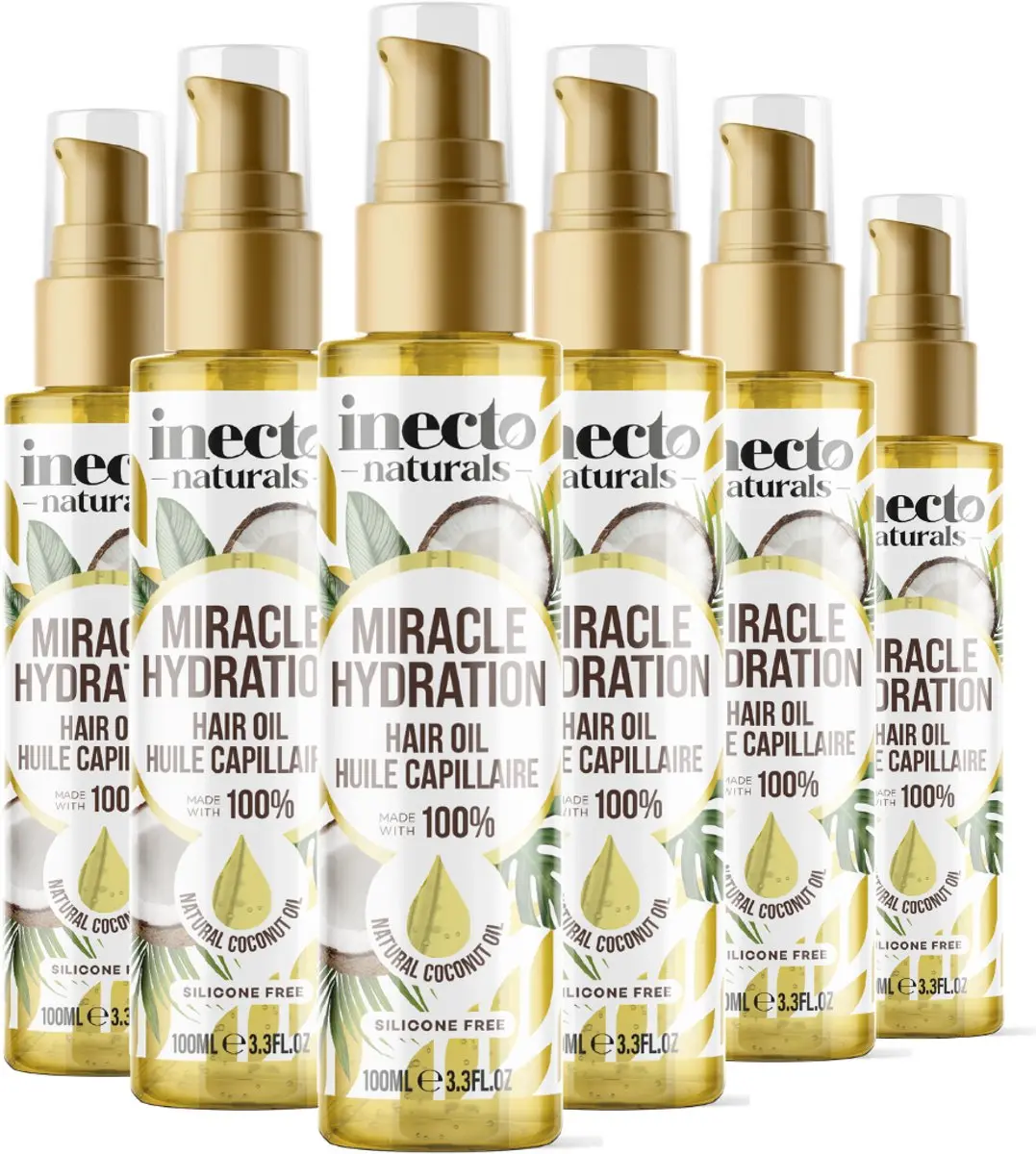 Inecto Naturals Miracle Hydration Coconut Hair Oil - 6x100ml