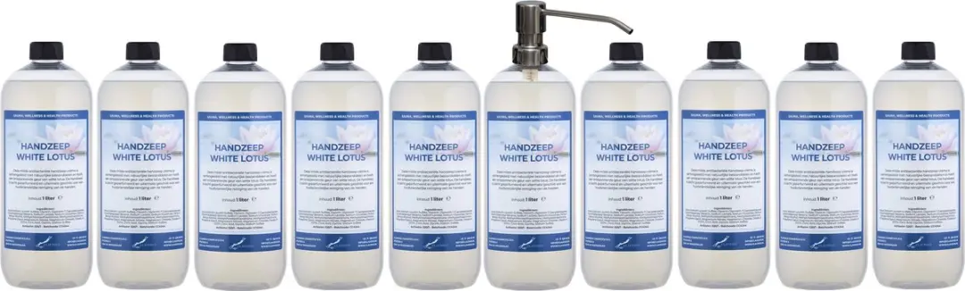 Splashbox Cosmetics Handzeep White Lotus 1L - 10 Stuks