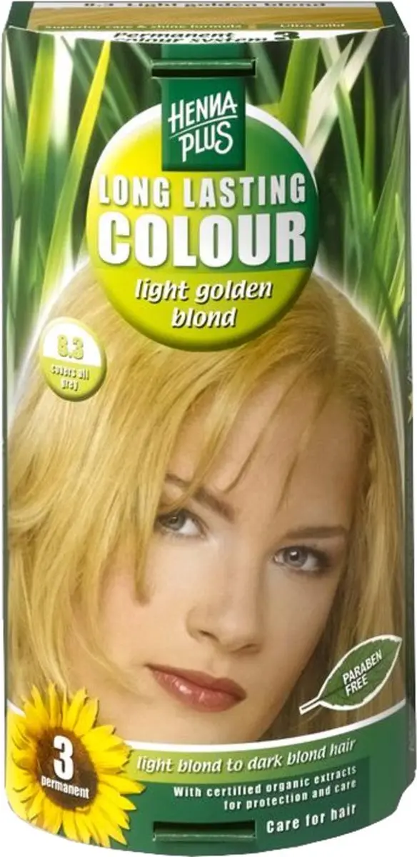 Hennaplus Long Lasting Colours 8.3 Light Golden Blond Haarverf 100ml