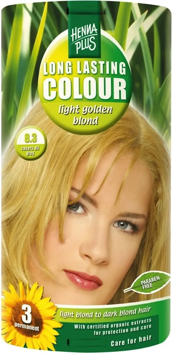 Hennaplus Long Lasting Colours 8.3 Light Golden Blond Haarverf 100ml