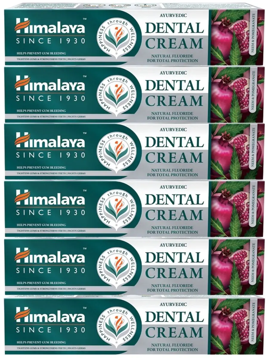 Himalaya Herbals Ayurvedische Tandpasta met Fluoride 6x100g