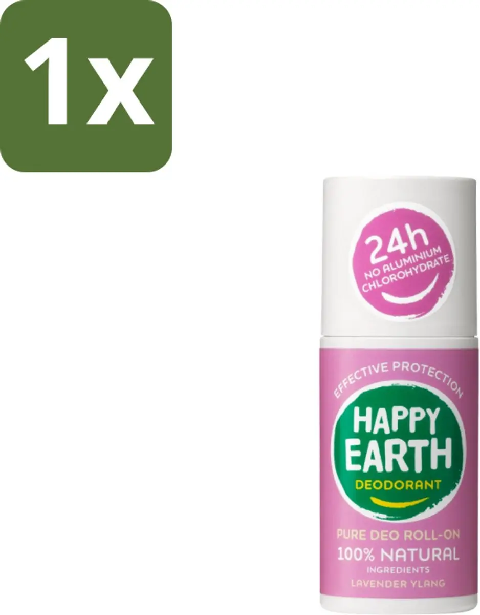 Happy Earth Deodorant Roll-On Lavender Ylang 75ml