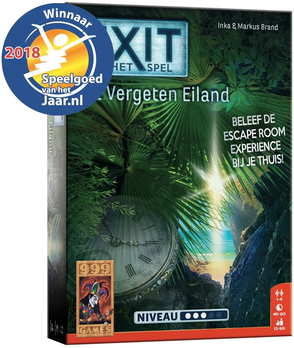 999 Games EXIT Het Vergeten Eiland - Escape Room Spel - 4 Spelers