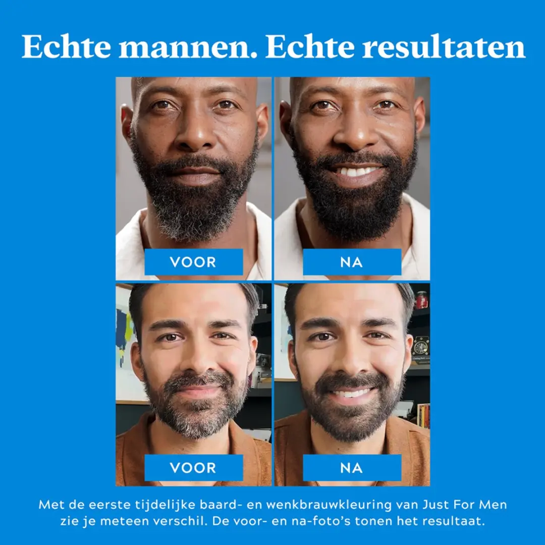 Just For Men 1-Daagse Baard & Wenkbrauw Kleur Middenbruin 9ml