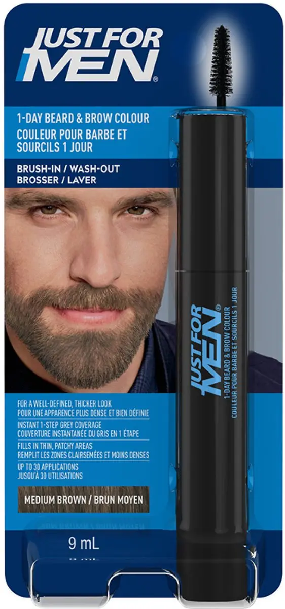 Just For Men 1-Daagse Baard & Wenkbrauw Kleur Middenbruin 9ml