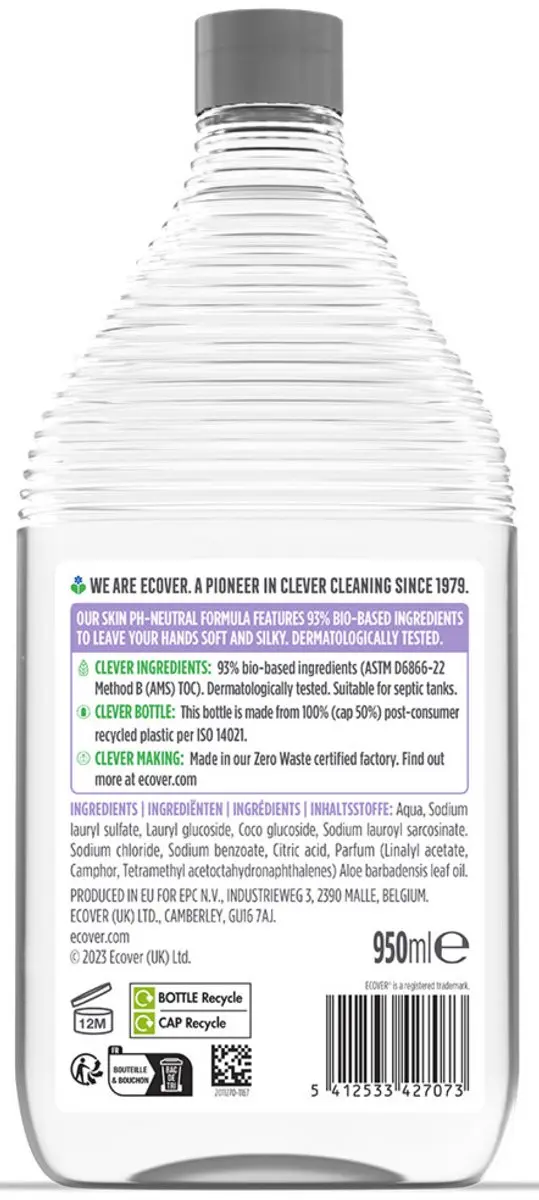 Ecover Handzeep 950ml - Lavendel & Aloë Vera