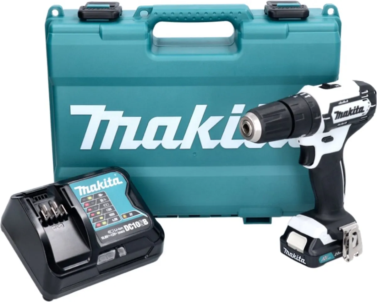 Makita HP333DSAW Accu-klopboorschroefmachine - 12V - 2 snelheden - Wit