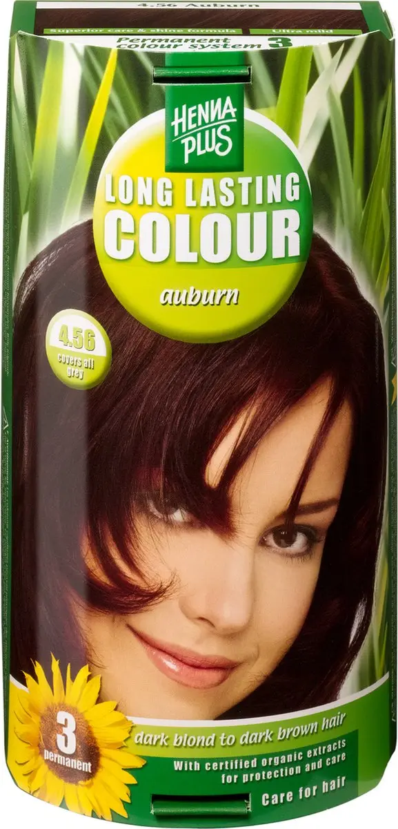 Hennaplus Long Lasting Colour Odstín 4.56 Kastanjebruin - 100mg