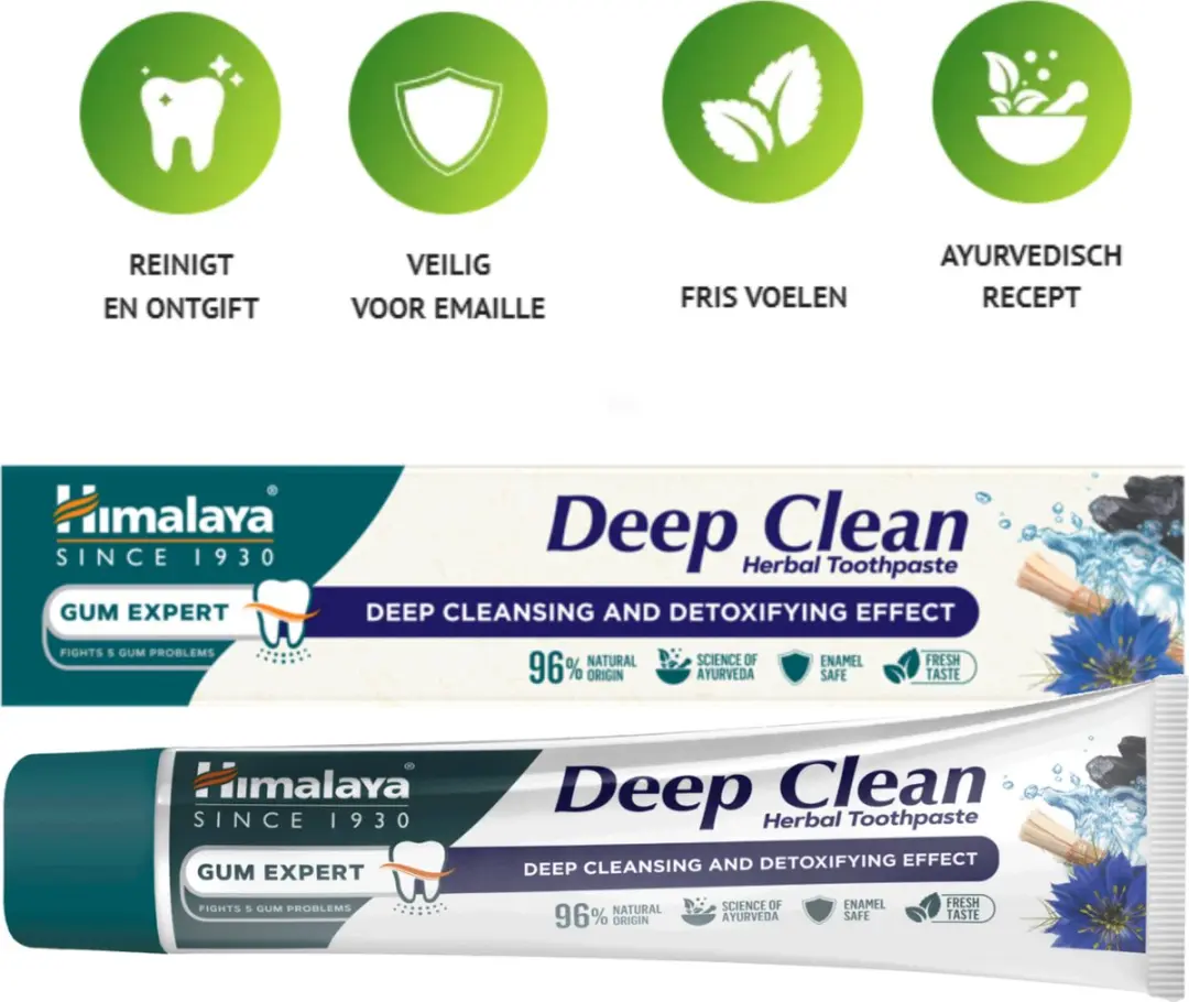 Himalaya Deep Clean Tandpasta 225ml - 3 Stuks