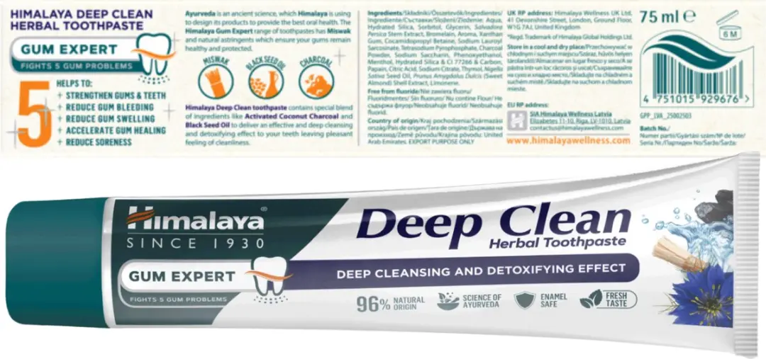 Himalaya Deep Clean Tandpasta 225ml - 3 Stuks