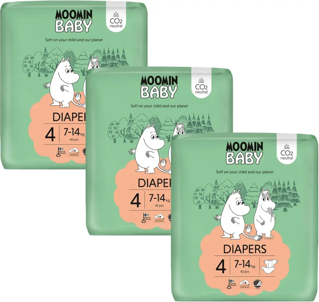 Moomin Baby Eco Wegwerpluiers Maat 4