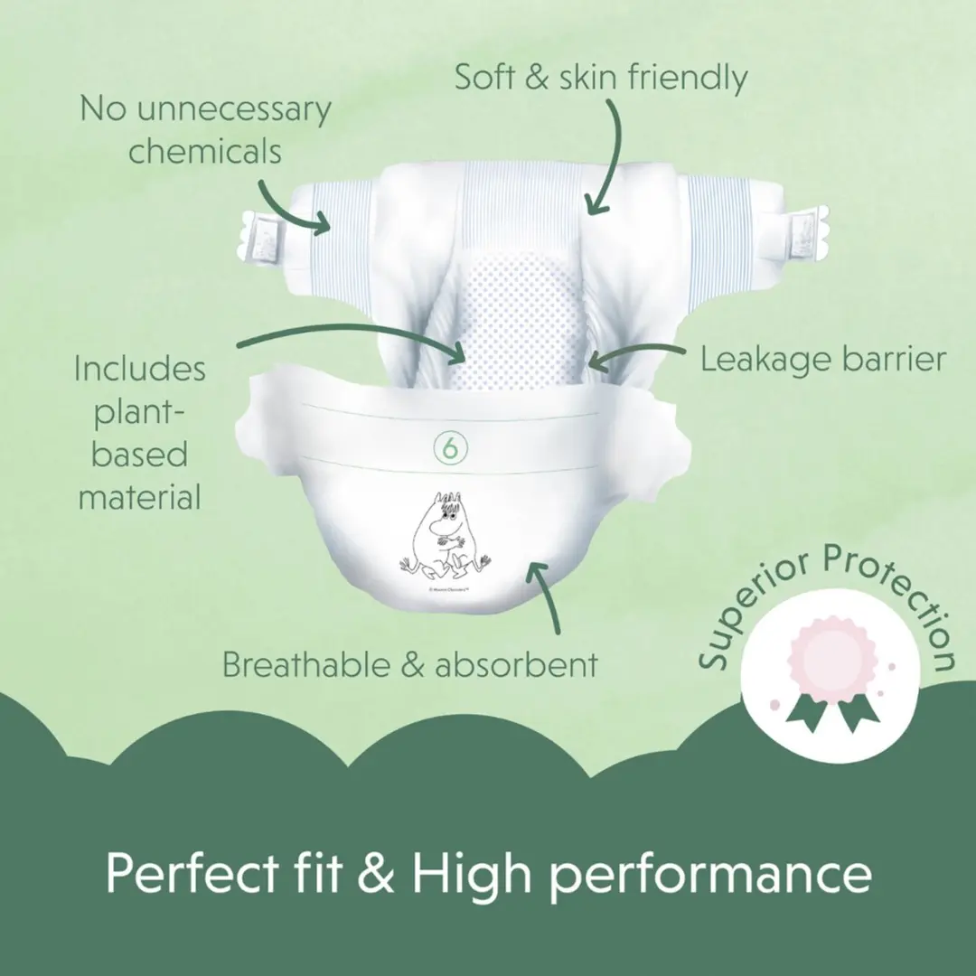 Moomin Baby Eco Wegwerpluiers Maat 4 - 126 Stuks