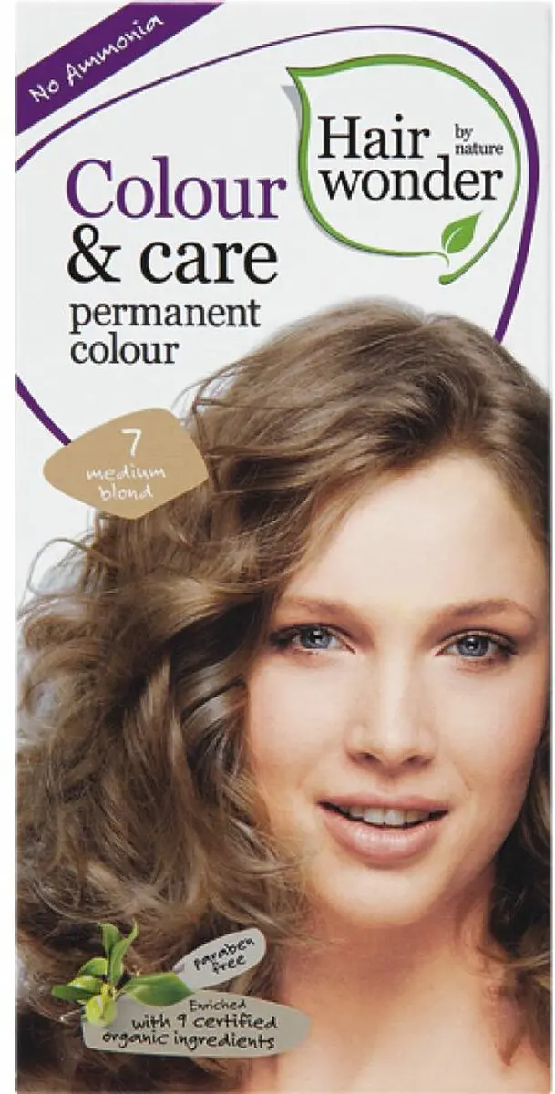 Hairwonder Colour & Care 7 Medium Blond Haarverf 100ml