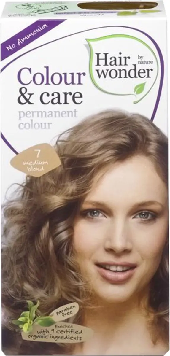 Hairwonder Colour & Care 7 Medium Blond Haarverf 100ml - afbeelding 6 van 6
