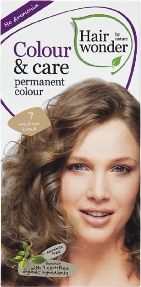 Hairwonder Colour & Care 7 Medium Blond Haarverf 100ml