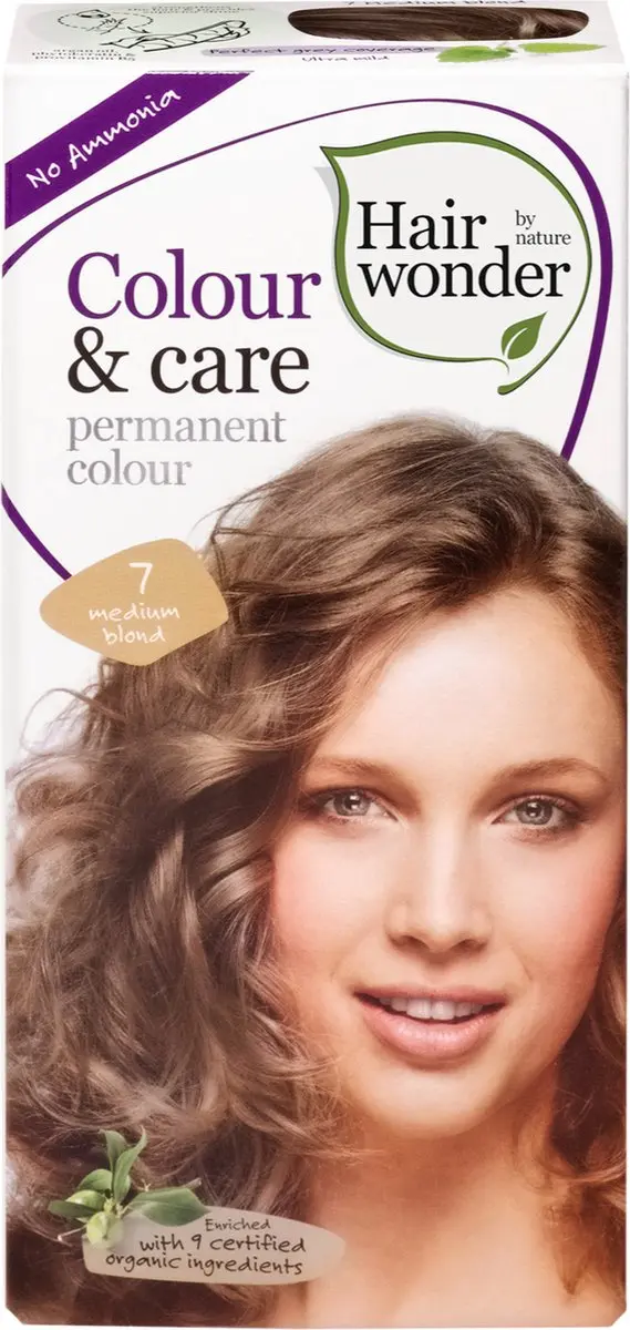 Hairwonder Colour & Care 7 Medium Blond Haarverf 100ml