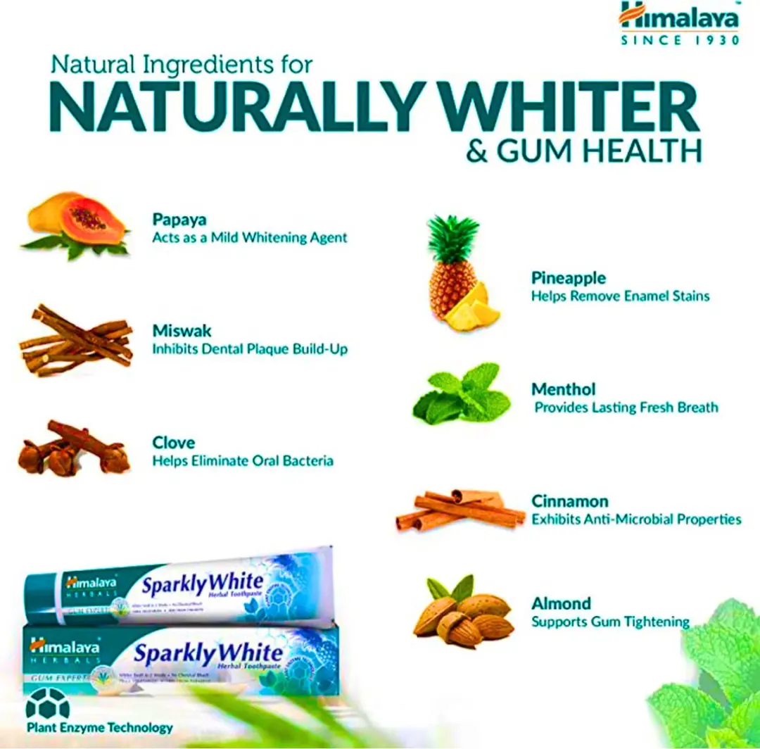Himalaya Sparkly White Tandpasta 2x75ml - Zonder Fluoride