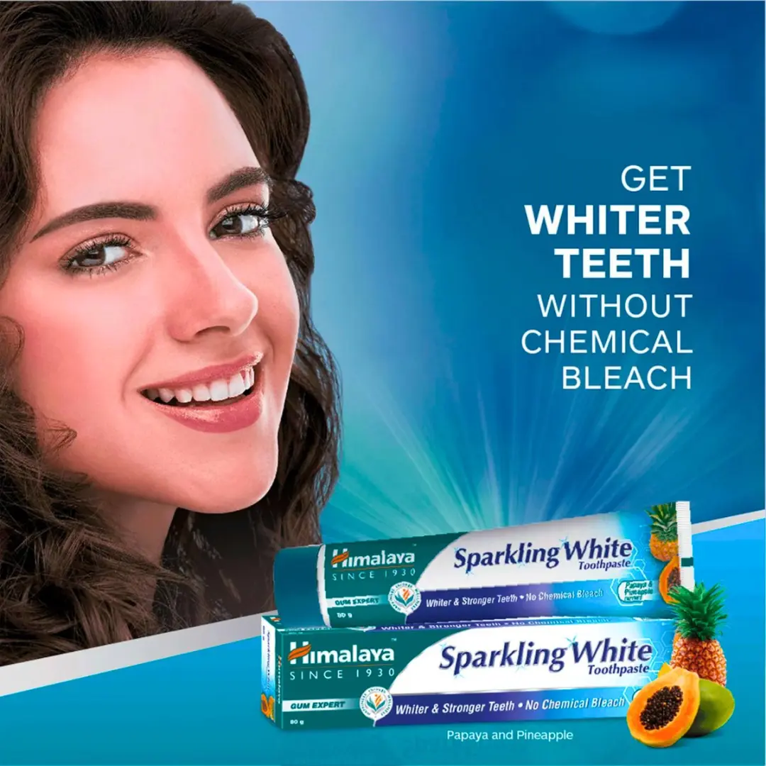 Himalaya Sparkly White Tandpasta 2x75ml - Zonder Fluoride