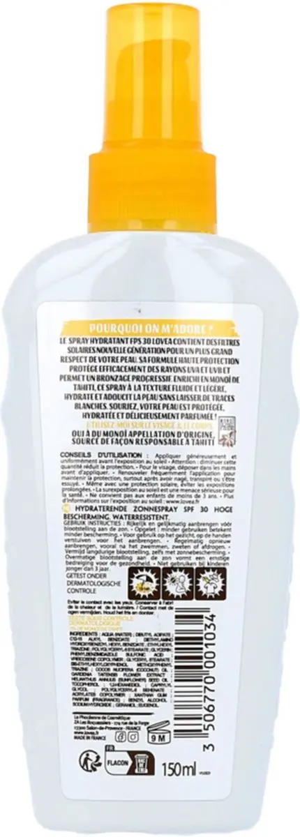 Lovea Sun Zonnebrand Spray SPF 30 - 150ml