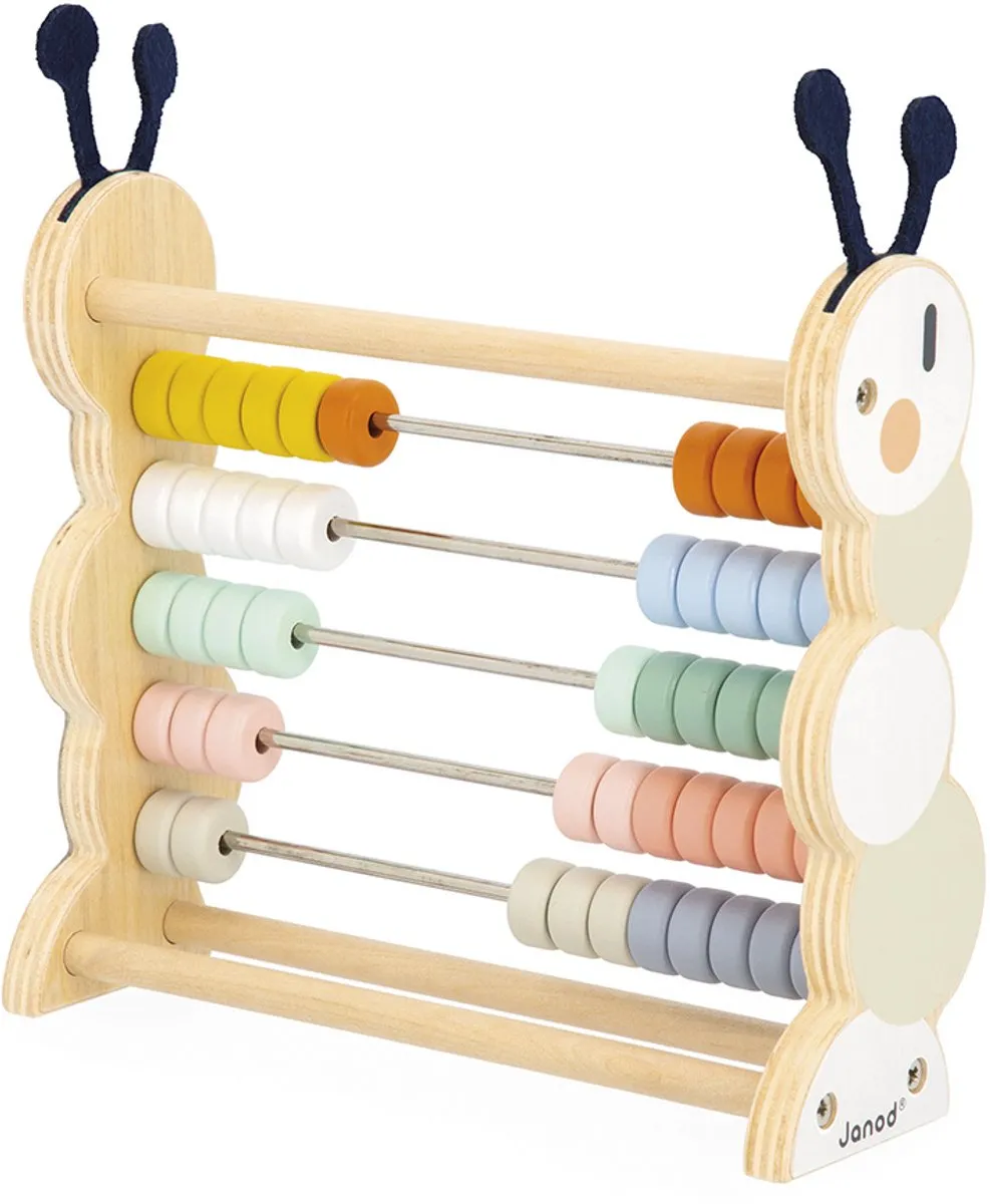 Janod Sweet Cocoon Houten Telraam Rups - 50 Stuks - Multicolor - afbeelding 6 van 6