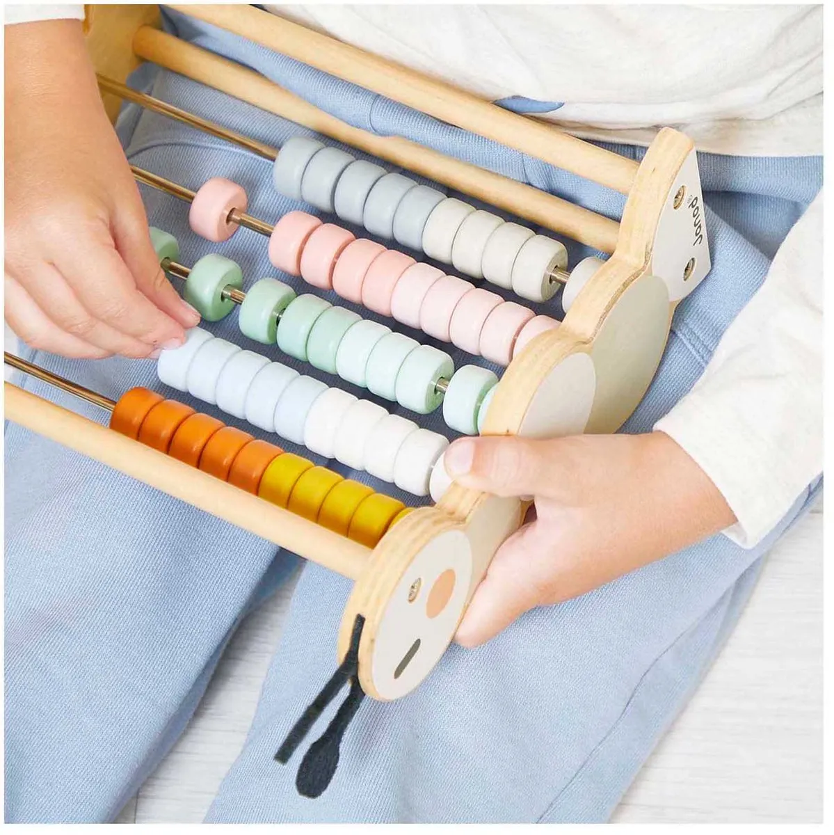 Janod Sweet Cocoon Houten Telraam Rups - 50 Stuks - Multicolor