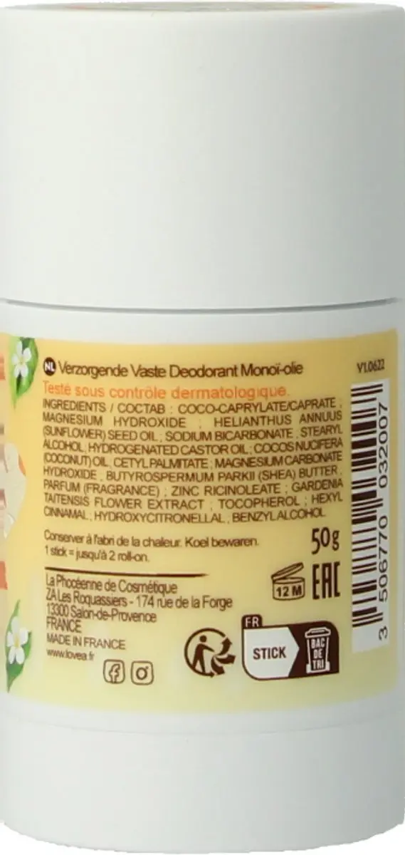 Lovea Solid Deodorant Tahiti Monoi 50g