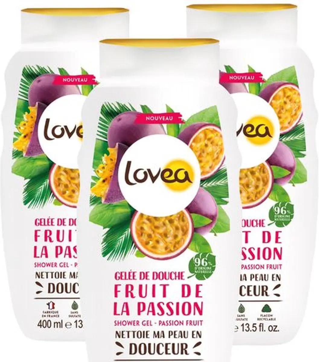 Lovea Shower Gel Passion Fruit - 3x400ml