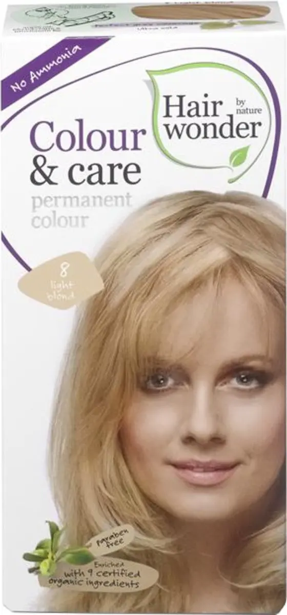 Hairwonder Colour & Care 8 Licht Blond Haarverf - 3 Stuks - afbeelding 6 van 6